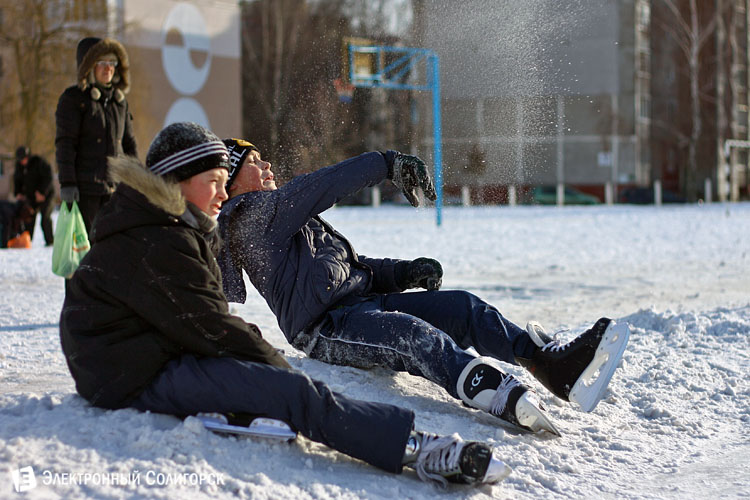 на катке в Солигорске