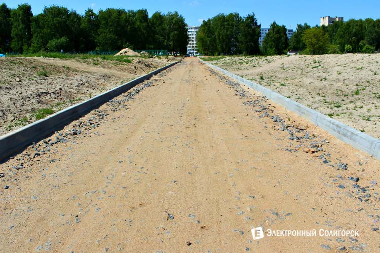 дорога к причалам в Солигорске