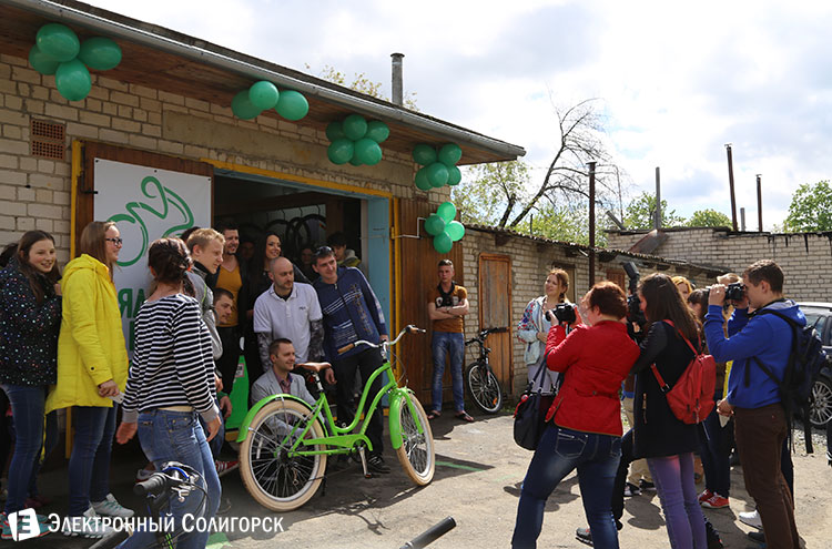 Открытие веломастерской Зялены Ровар в Солигорске