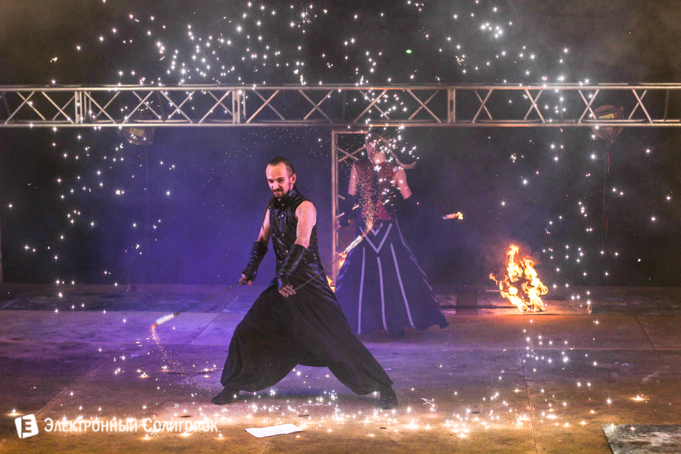 шоу огня в Солигорске