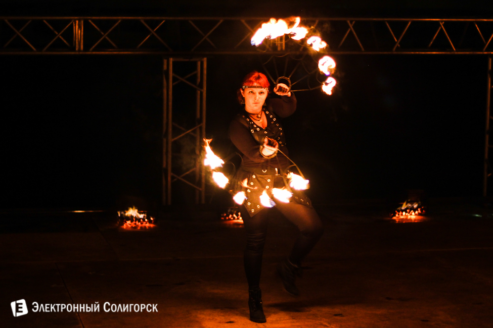 шоу огня в Солигорске