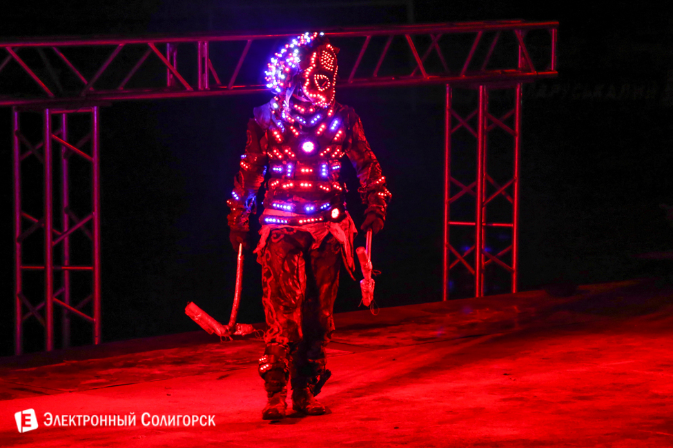 шоу огня в Солигорске