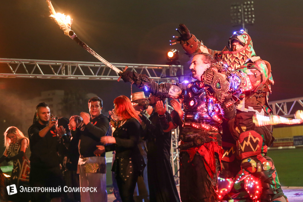 шоу огня в Солигорске