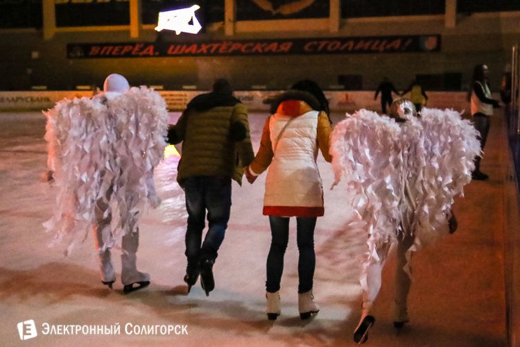 Ледовая дискотека в Солигорске