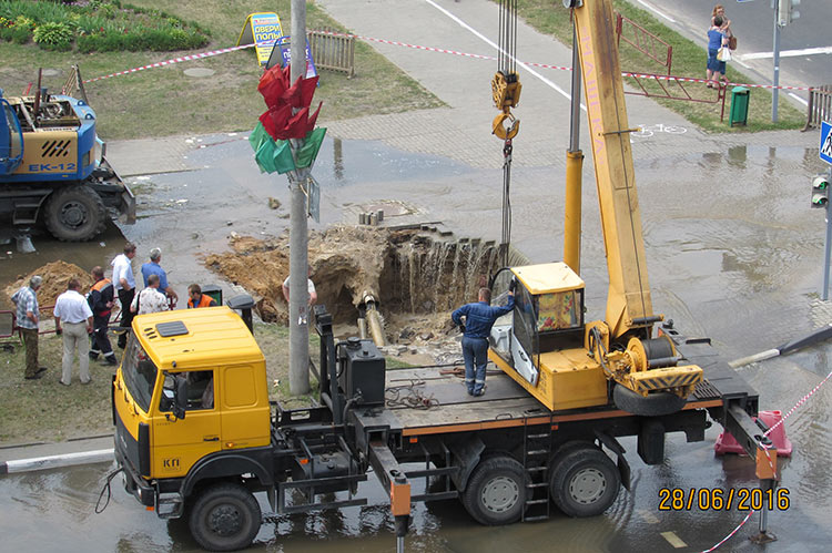 ремонт теплотрассы Солигорск