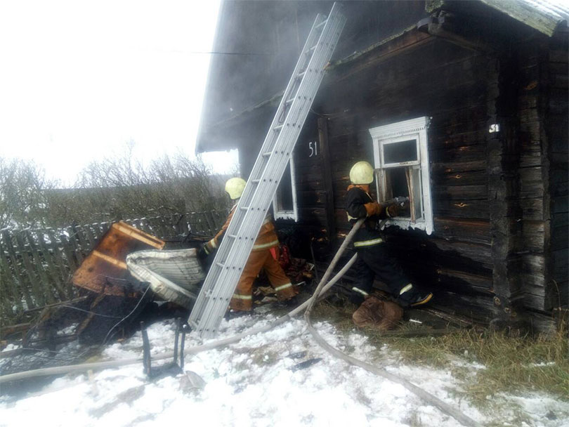пожар в д.Малый Рожан
