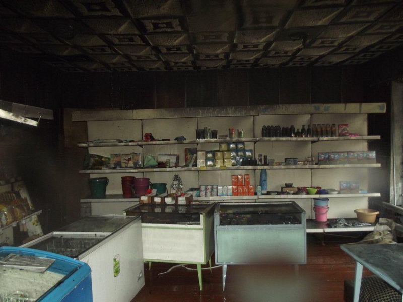 пожар в магазине, Солигорск, д.Пиваши