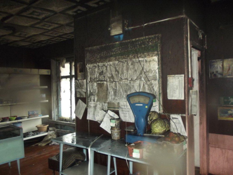 пожар в магазине, Солигорск, д.Пиваши