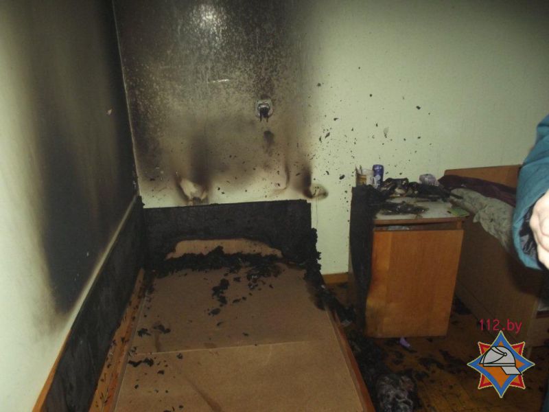 пожар в больнице спелеолечения Солигорск