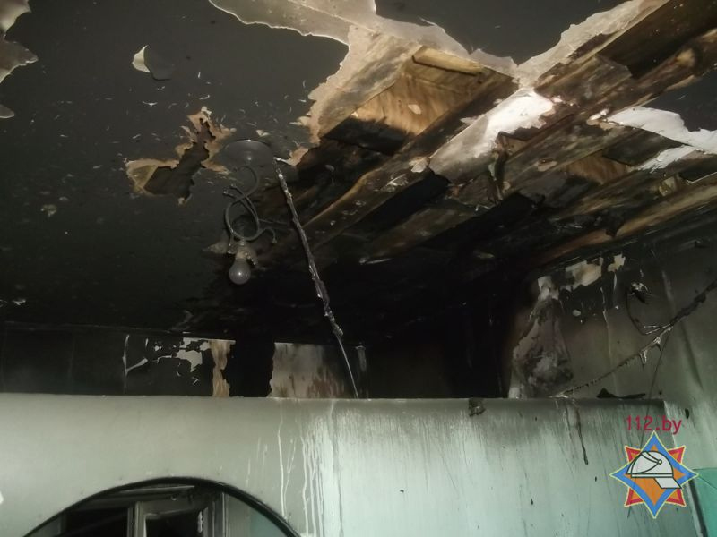 пожар в жилом доме в деревне Мелковичи