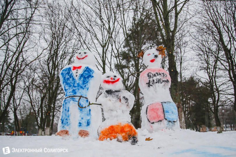 Солигорск снеговики