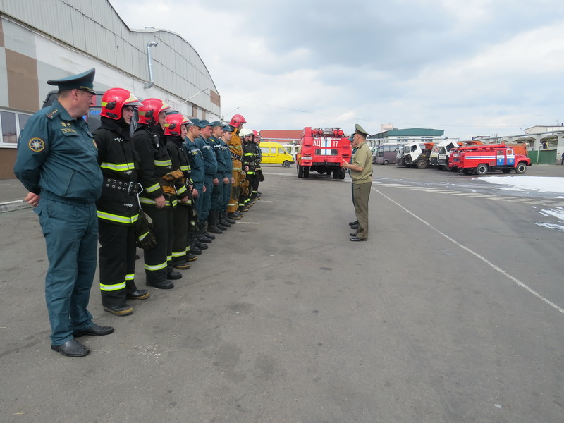 Тактико-специальные учения на автобусном парке №1 в Солигорске