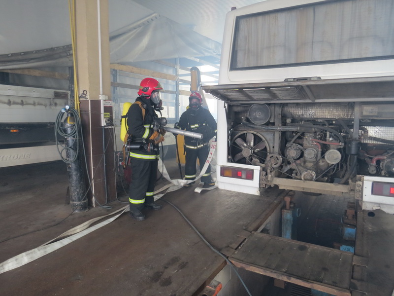 Тактико-специальные учения на автобусном парке №1 в Солигорске