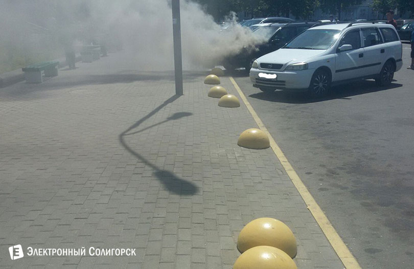 пожар автомобиль Солигорск