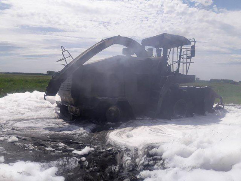 загорание комбайна Саковичи