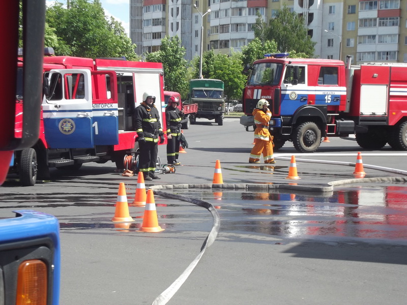 учения ГРОЧС на АЗС Солигорск