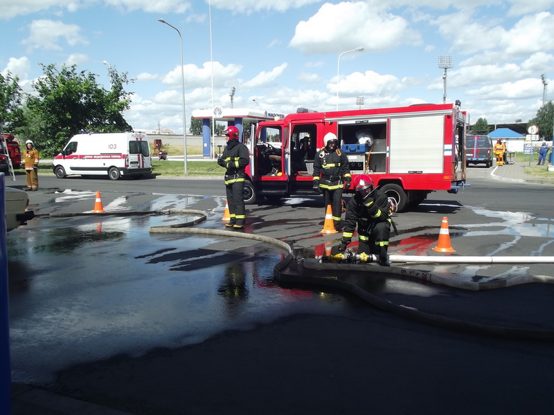 учения ГРОЧС на АЗС Солигорск