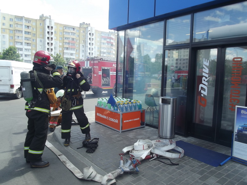 учения ГРОЧС на АЗС Солигорск