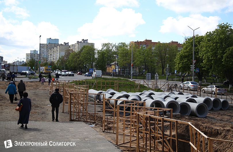перекресток Железнодорожная - Л.Комсомола Солигорск