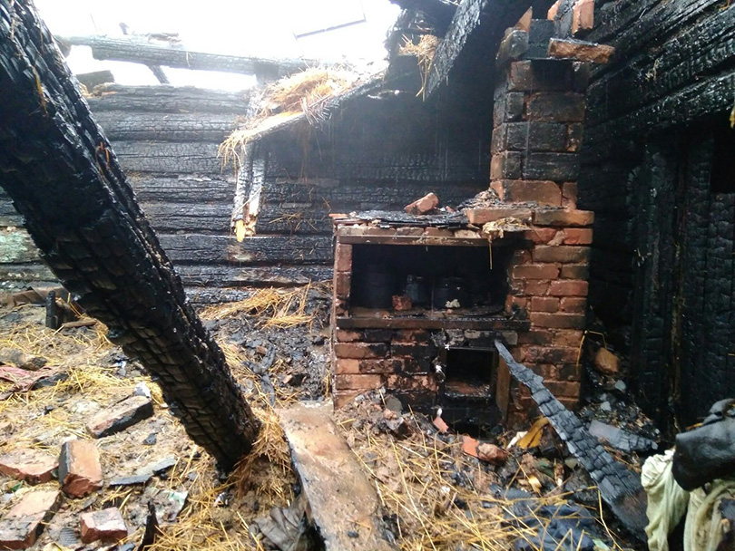 пожар в г.п.Красная Слобода