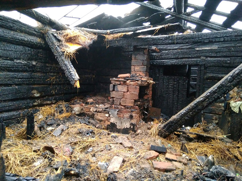 пожар в г.п.Красная Слобода