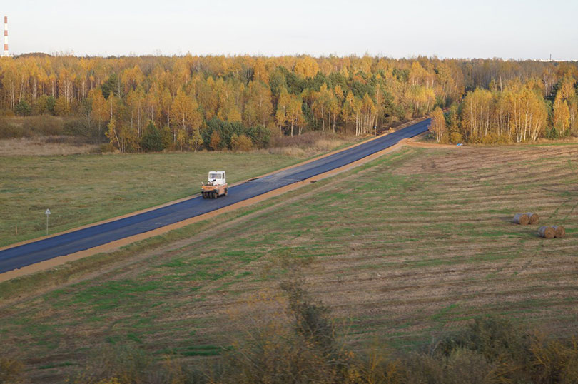 укладка дороги Солигорск-Плянта