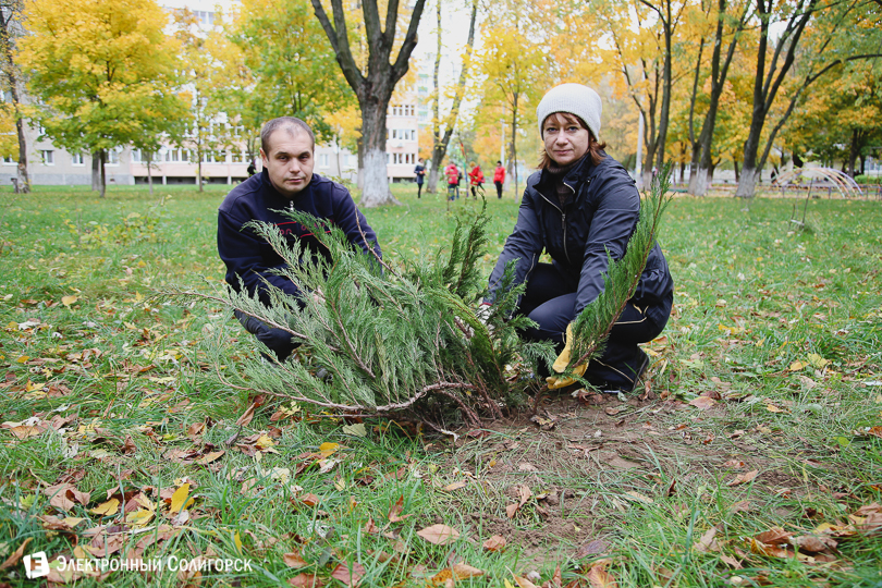 Солигорск субботник сквер