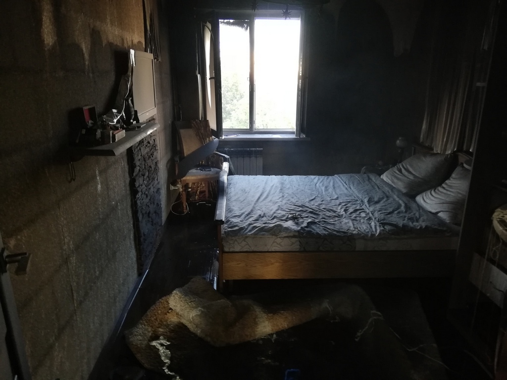 Пожар на Парковой в Солигорске