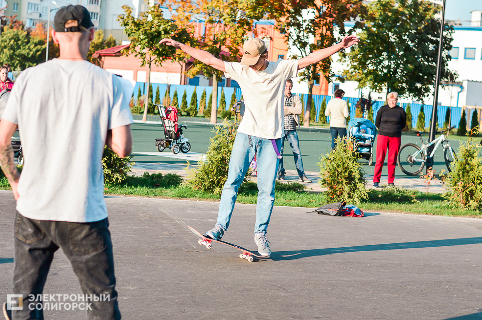 Соревнование скейтеров, самокатеров и bmx-серов в Солигорске