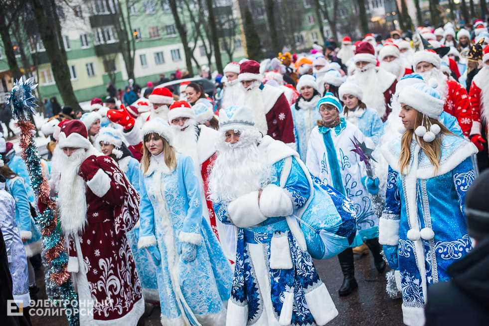 шествие дедов морозов