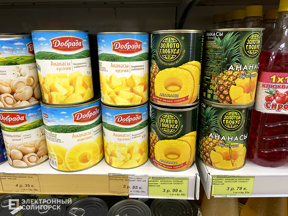 цены на ананасы в солигорске