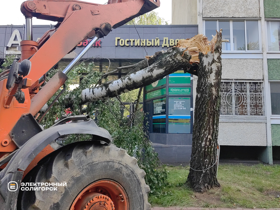 Последствия грозы в Солигорске