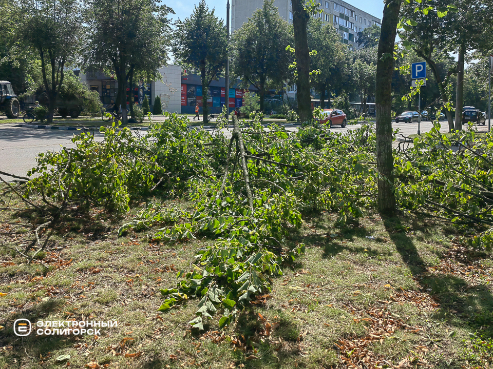 Последствия грозы в Солигорске