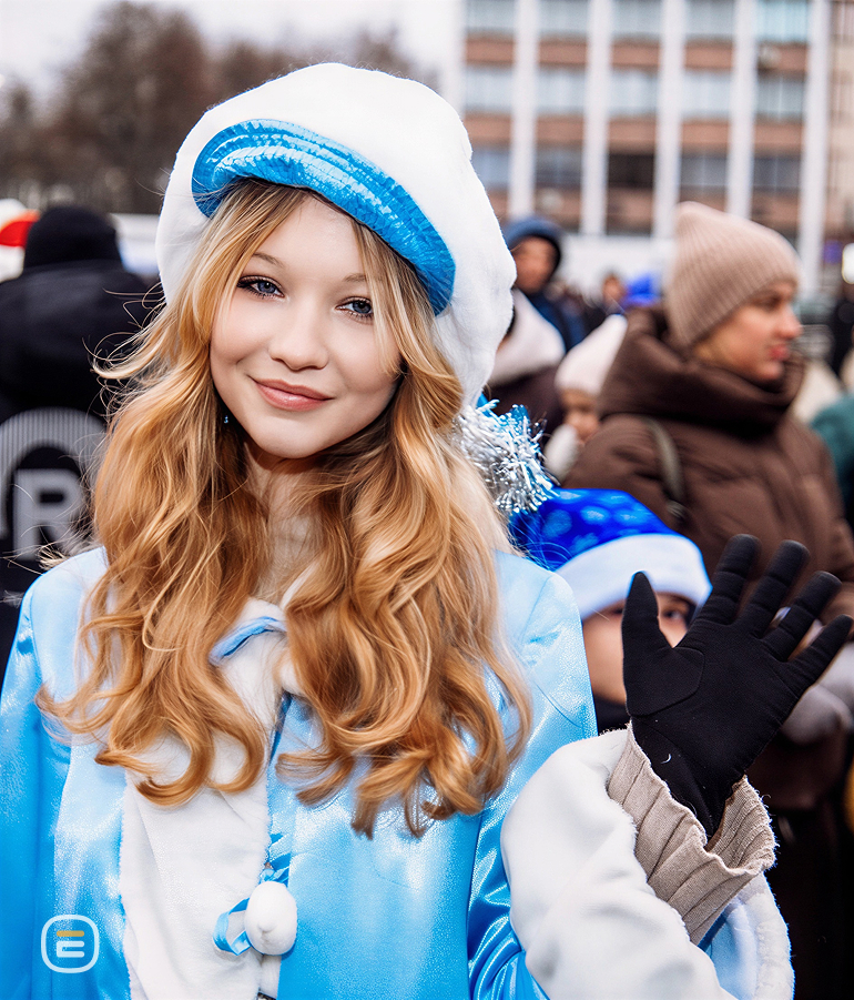 Парад Дедов Морозов в Солигорске