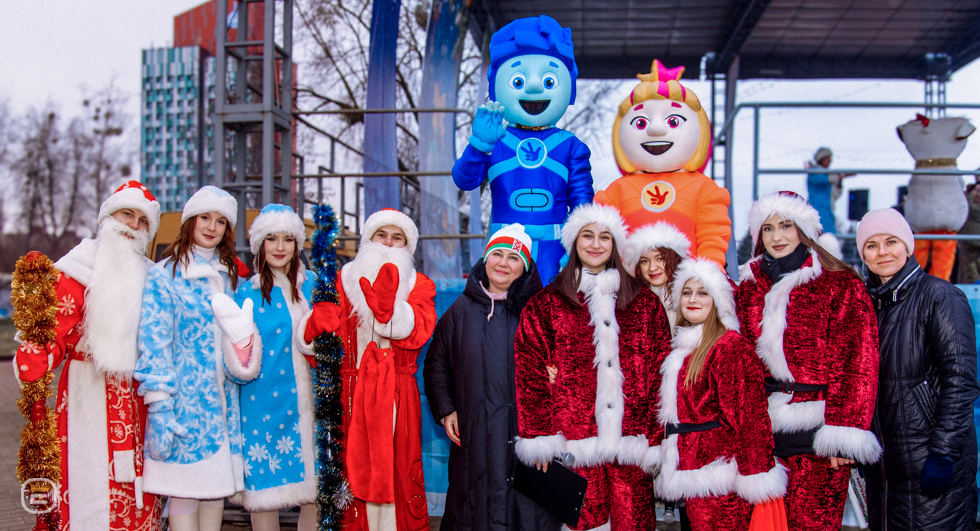 Парад Дедов Морозов в Солигорске