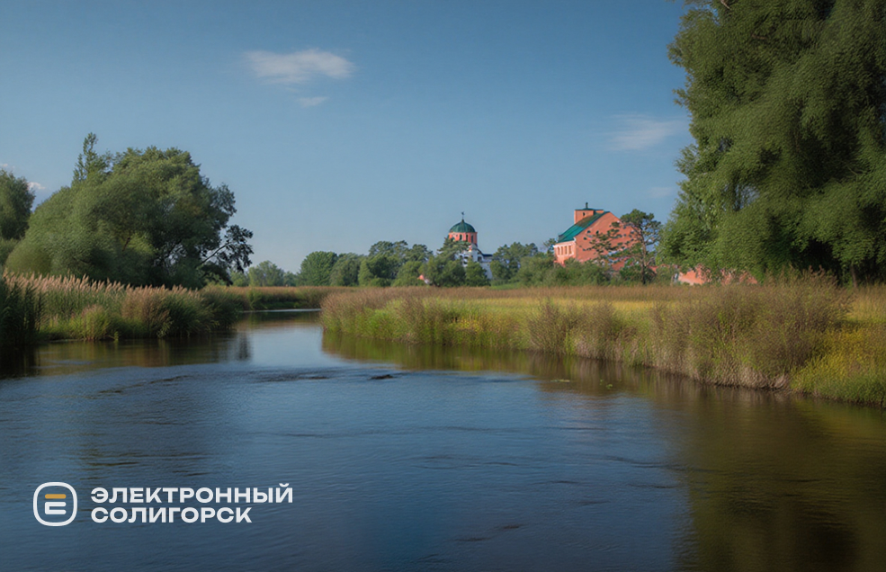 Слуцк Свято Николаевский собор вид с моста 1906