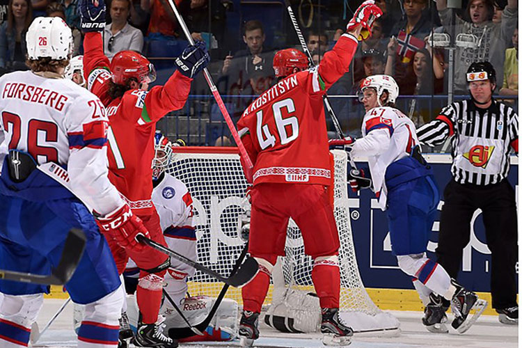 Сборная Беларуси обыграла Норвегию и вышла в плей-офф ЧМ по хоккею