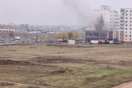 солигорск, пожар, продовольственный магазин